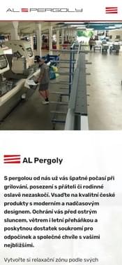 AL Pergoly website homepage mobile preview
